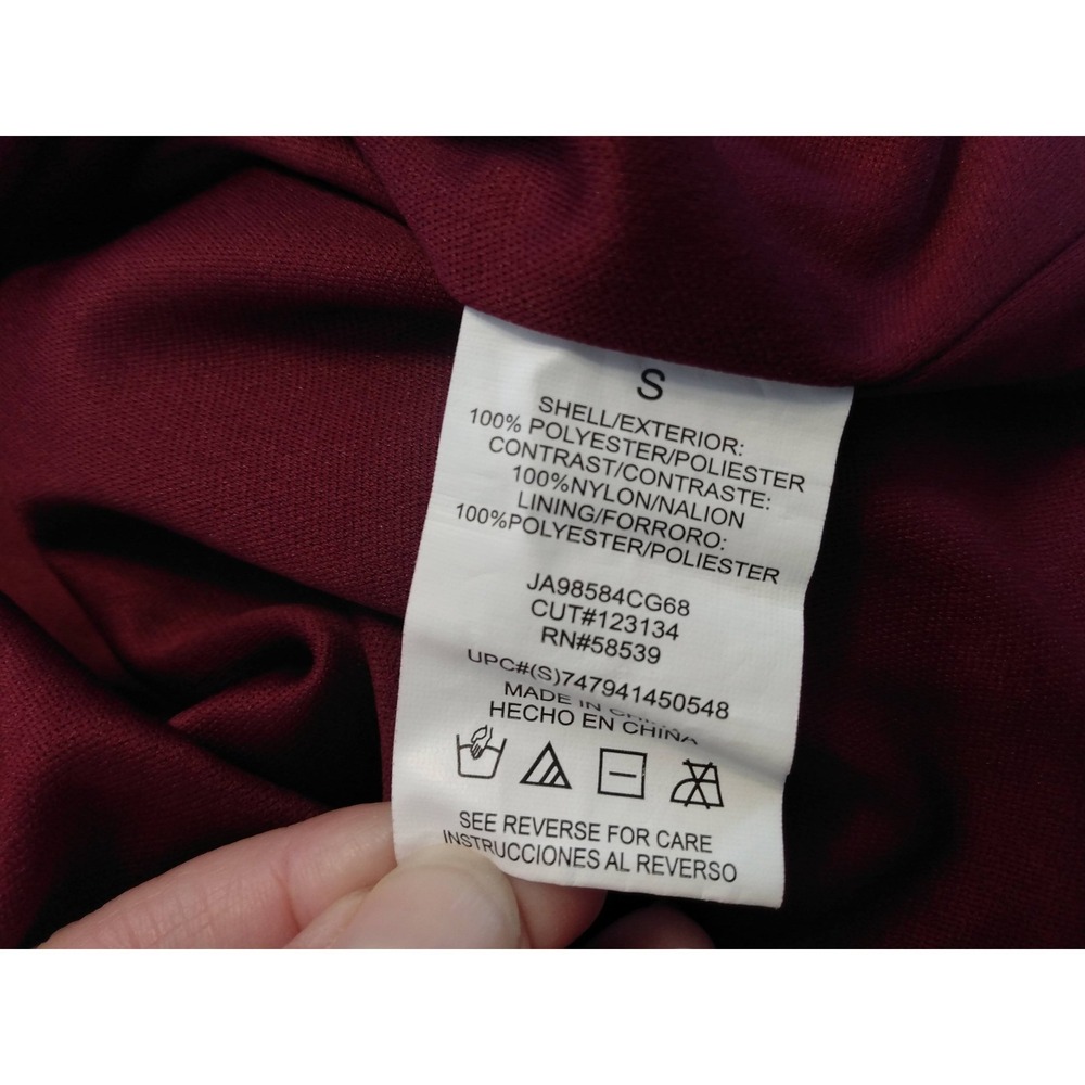 Romantic Dark Florals Lace Back Keyhole Burgundy Long Sleeve Dress Tunic Small - Picture 9 of 10